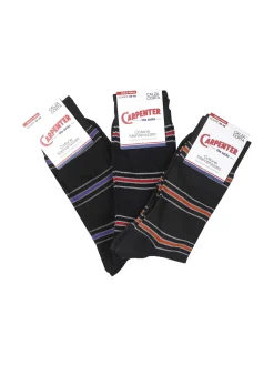 Carpenter 3 paia calze corte da uomo a righe