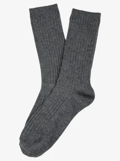 Cashmere Blend Calze lunghe donna a coste in misto cashmere