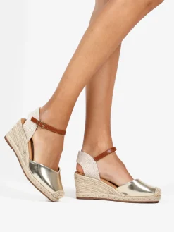 Castalan Campesine donna in similpelle metallizzata