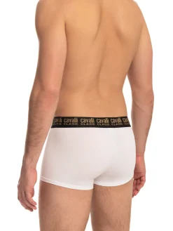 Cavalli Confezione da 2 boxer uomo in cotone stretch - bianco