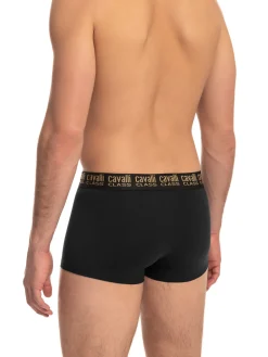 Cavalli Confezione da 2 boxer uomo in cotone stretch - nero