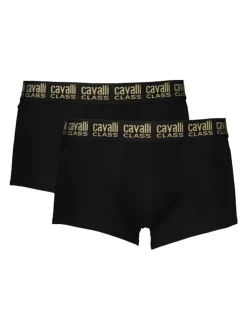 Cavalli Confezione da 2 boxer uomo in cotone stretch - nero