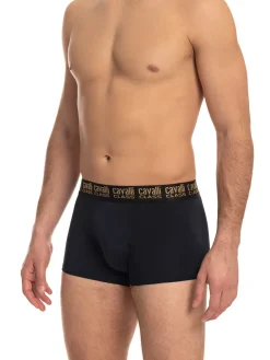 Cavalli Confezione da 2 boxer uomo in cotone stretch - blu scuro
