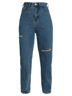 C'Est Monique Jeans baggy con strappi