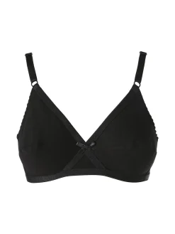 Charme Attrazione Italiana Reggiseno sfoderato in cotone senza ferretto COPPA B - nero