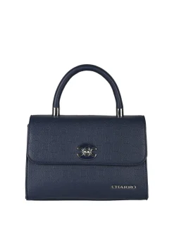 Charro Borsa a mano da donna con patta e chiusura a girello - blu scuro