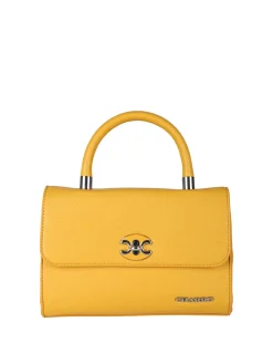 Charro Borsa a mano da donna con patta e chiusura a girello - giallo