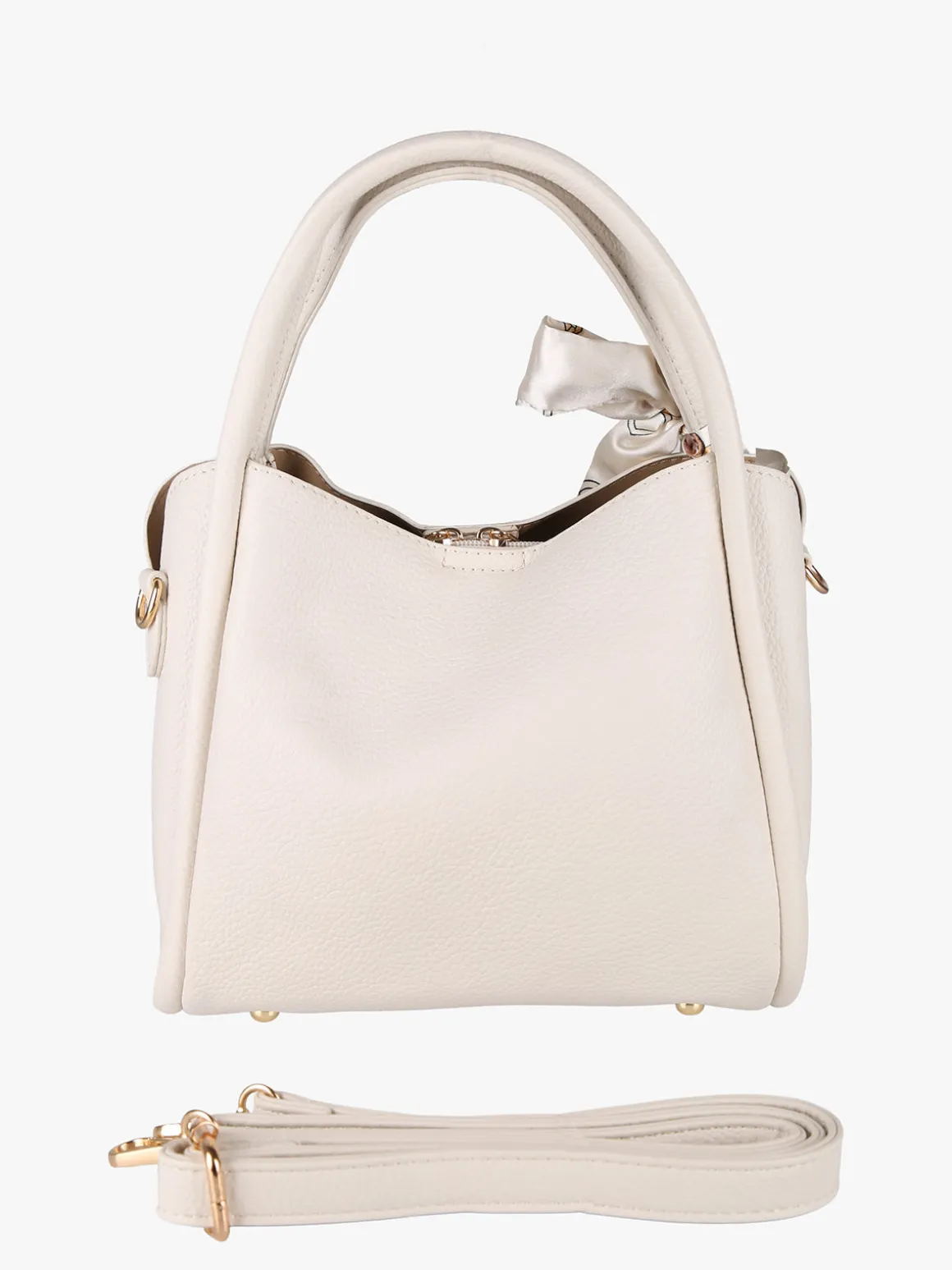 Charro Borsa a mano mini tote con foulard - beige