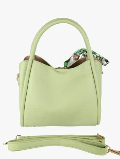 Charro Borsa a mano mini tote con foulard - verde