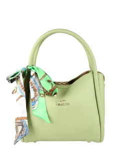 Charro Borsa a mano mini tote con foulard - verde