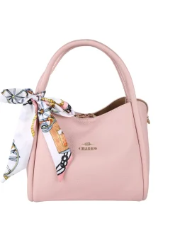 Charro Borsa a mano mini tote con foulard - rosa
