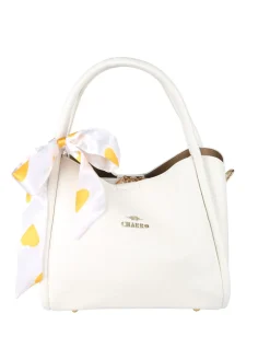 Charro Borsa a mano mini tote con foulard - bianco