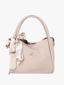 Charro Borsa a mano mini tote con foulard - khaki