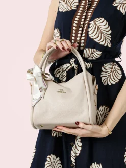Charro Borsa a mano mini tote con foulard - khaki