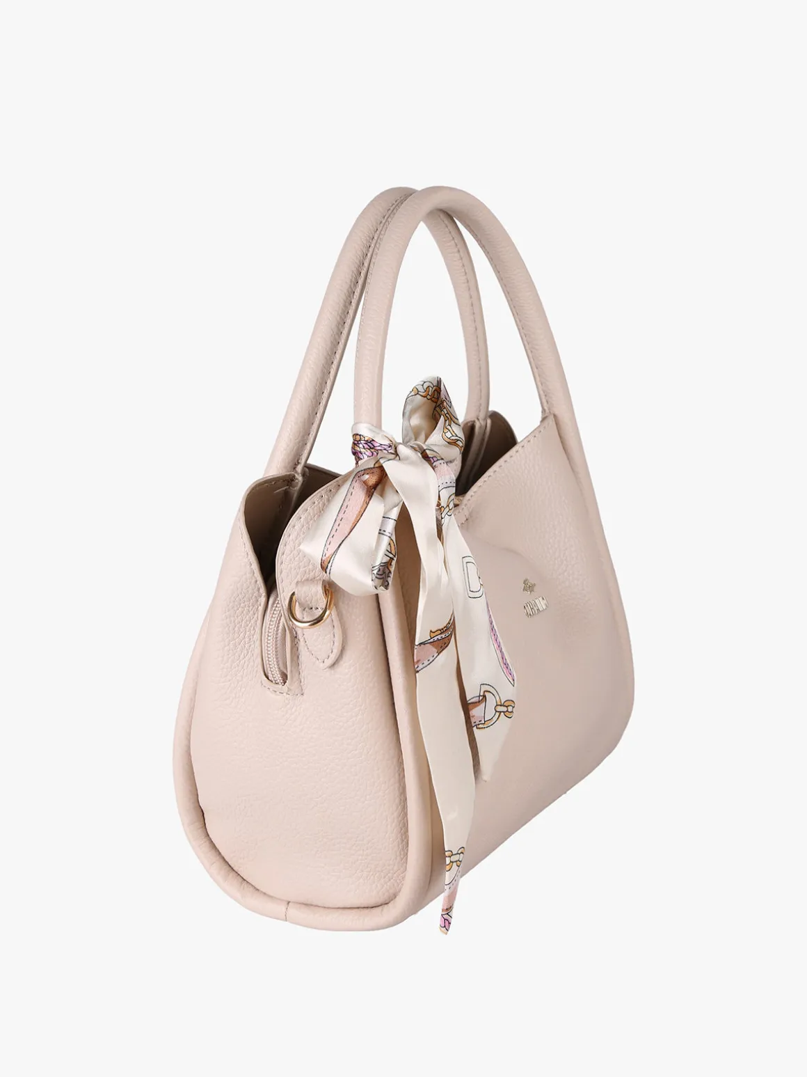 Charro Borsa a mano mini tote con foulard - khaki