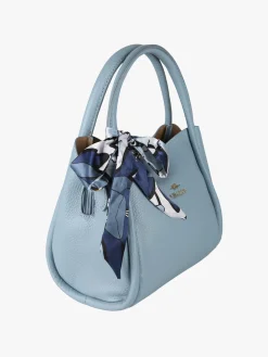 Charro Borsa a mano mini tote con foulard - azzurro