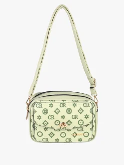 Charro Borsa a tracolla da donna con stampa monogramma - giallo