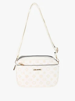 Charro Borsa a tracolla da donna con stampa monogramma - bianco