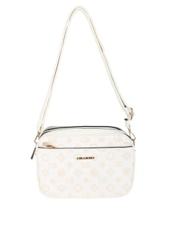 Charro Borsa a tracolla da donna con stampa monogramma - bianco
