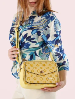 Charro Borsa a tracolla da donna con stampe - giallo