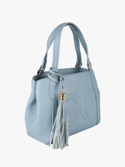 Charro Borsa donna mini tote in ecopelle - azzurro
