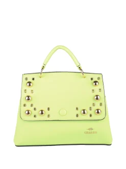 Charro Borsa frame con tracolla e borchie - bianco