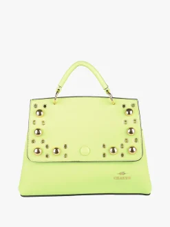 Charro Borsa frame con tracolla e borchie - bianco