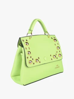Charro Borsa frame con tracolla e borchie - bianco