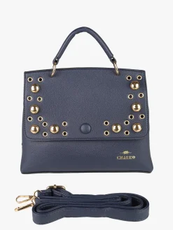 Charro Borsa frame con tracolla e borchie - blu scuro