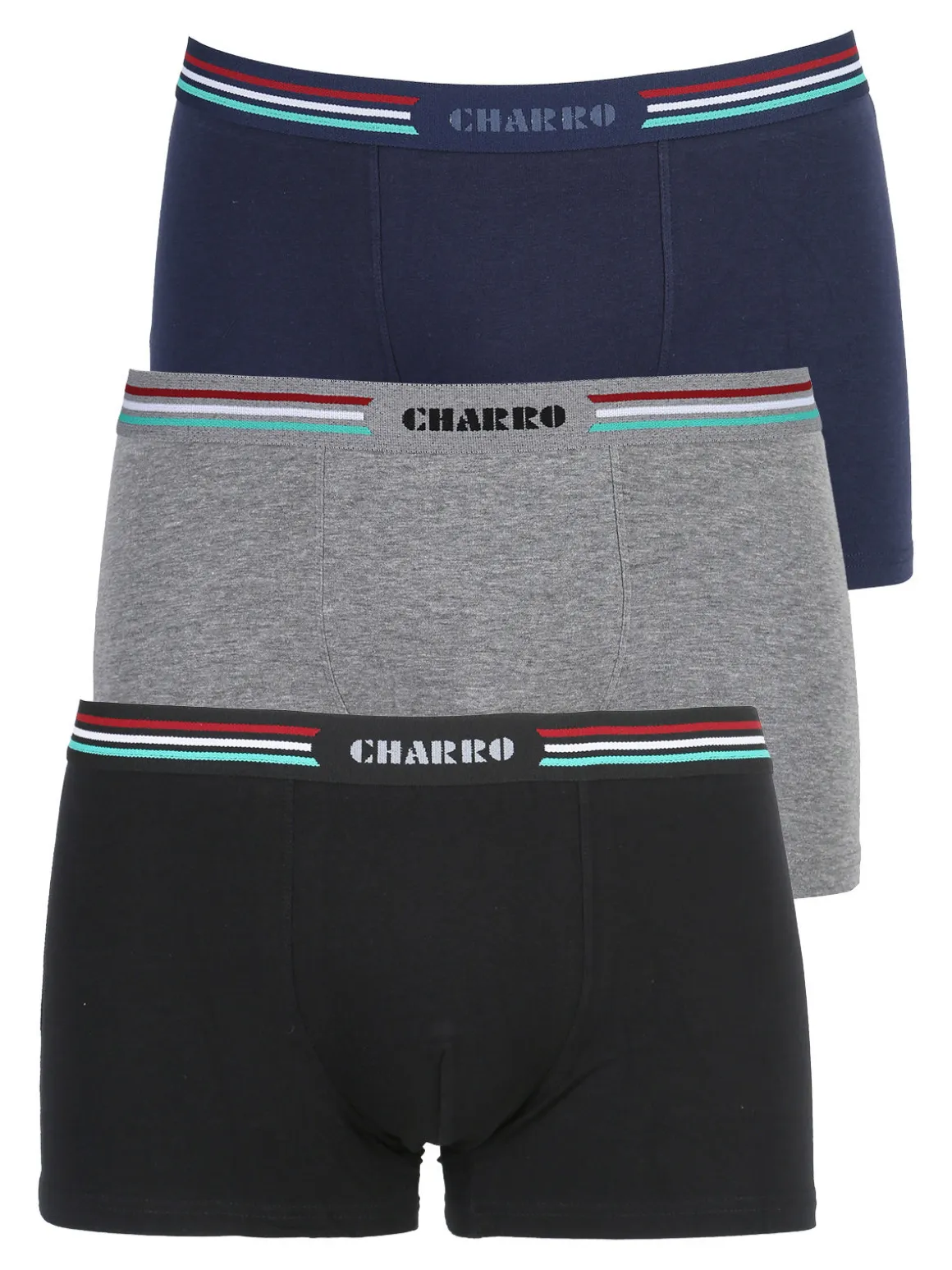 Charro Confezione da 3 boxer uomo in cotone - assortito