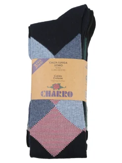 Charro Confezione da 3 paia di calze lunghe uomo