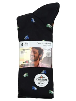Charro Confezione da 3 paia di calze lunghe uomo in cotone