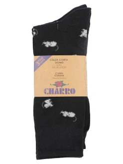 Charro Confezione da 3 paia di calze corte uomo