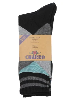 Charro Confezione da 3 paia di calze corte da uomo