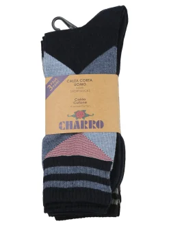 Charro Confezione da 3 paia di calze corte da uomo
