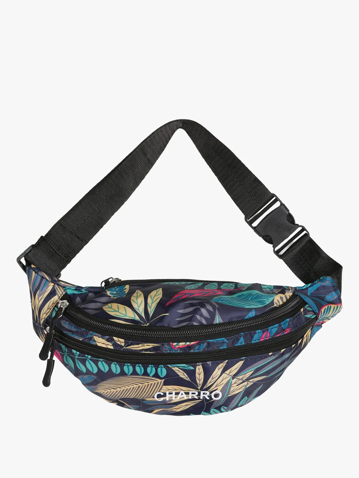 Charro Marsupio floreale in nylon - blu