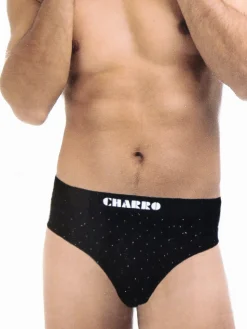 Charro Slip uomo in cotone a pois