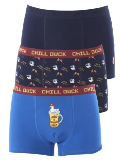 Chill Duck Confezione da 3 boxer da uomo in cotone con stampe disegni