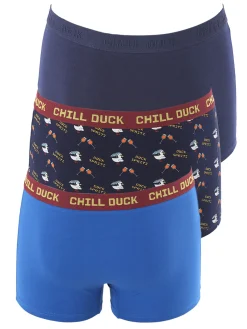 Chill Duck Confezione da 3 boxer da uomo in cotone con stampe disegni