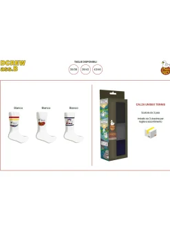 Chill Duck Confezione da 3 paia di calze unisex tennis con disegni