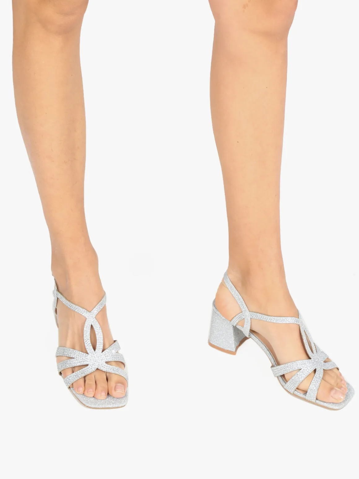 Ciaodea Sandali da donna con glitter e strass