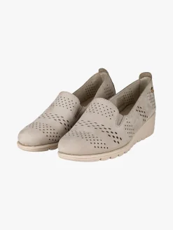 Cinzia Mocassini da donna in pelle nubuck con zeppa
