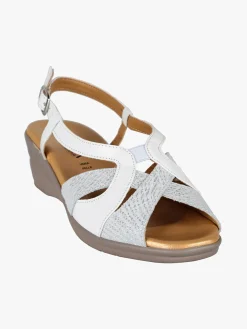 Cinzia Sandali donna in pelle con zeppa