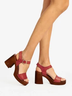 Cinzia Sandali in pelle donna con tacco