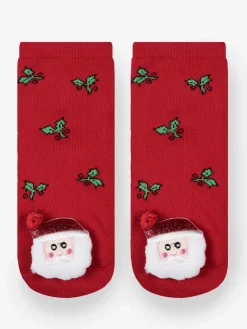 Ciocca Calze antiscivolo Babbo Natale rosse