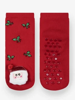 Ciocca Calze antiscivolo Babbo Natale rosse