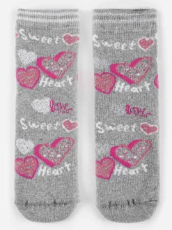 Ciocca Calze antiscivolo da bambina con cuori