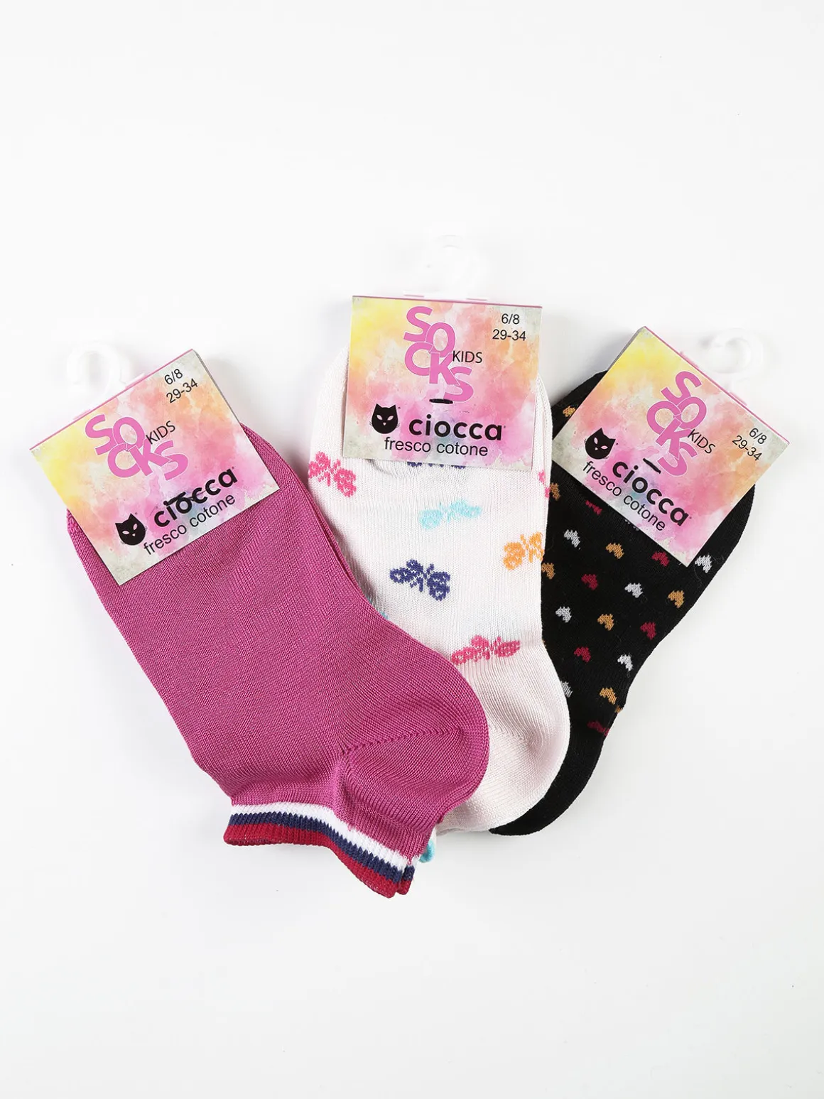 Ciocca Calze corte bambina. Confezione da 2 paia