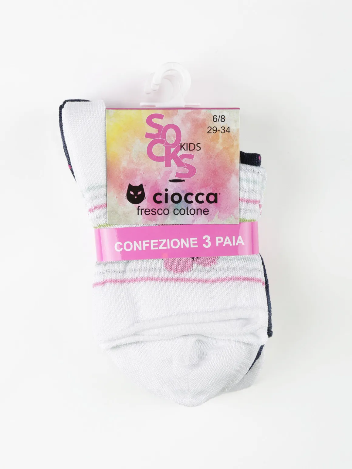 Ciocca Calze corte da bambina. Confezione da 3 paia