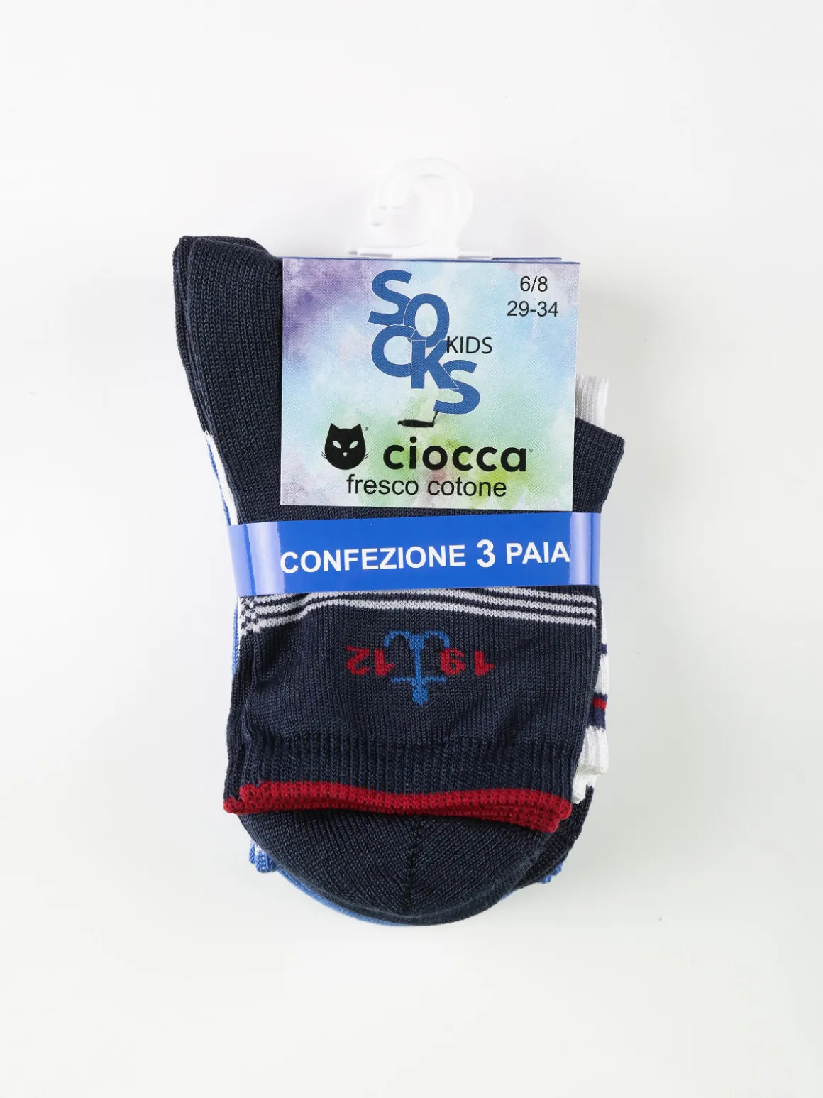 Ciocca Calze corte da bambino. Confezioone da 3 paia
